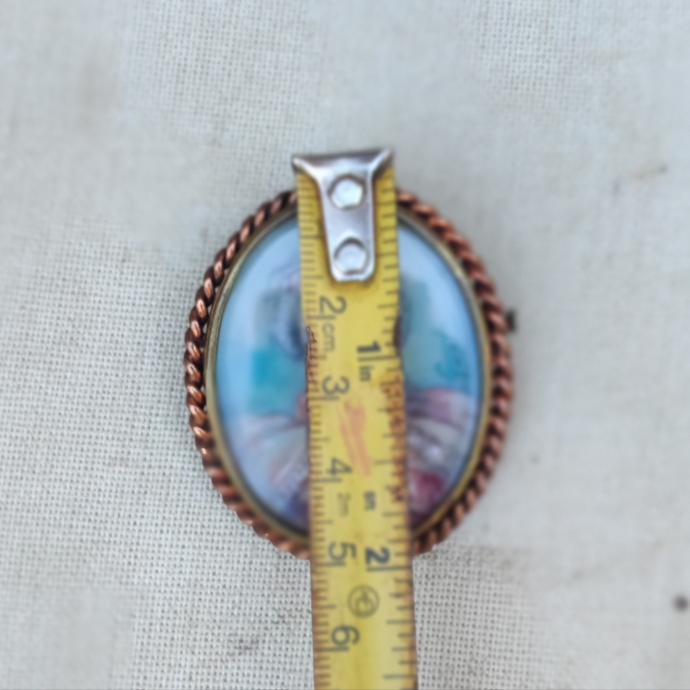 Antique Victorian Hand-painted Portrait Cameo - Picture 11 of 11